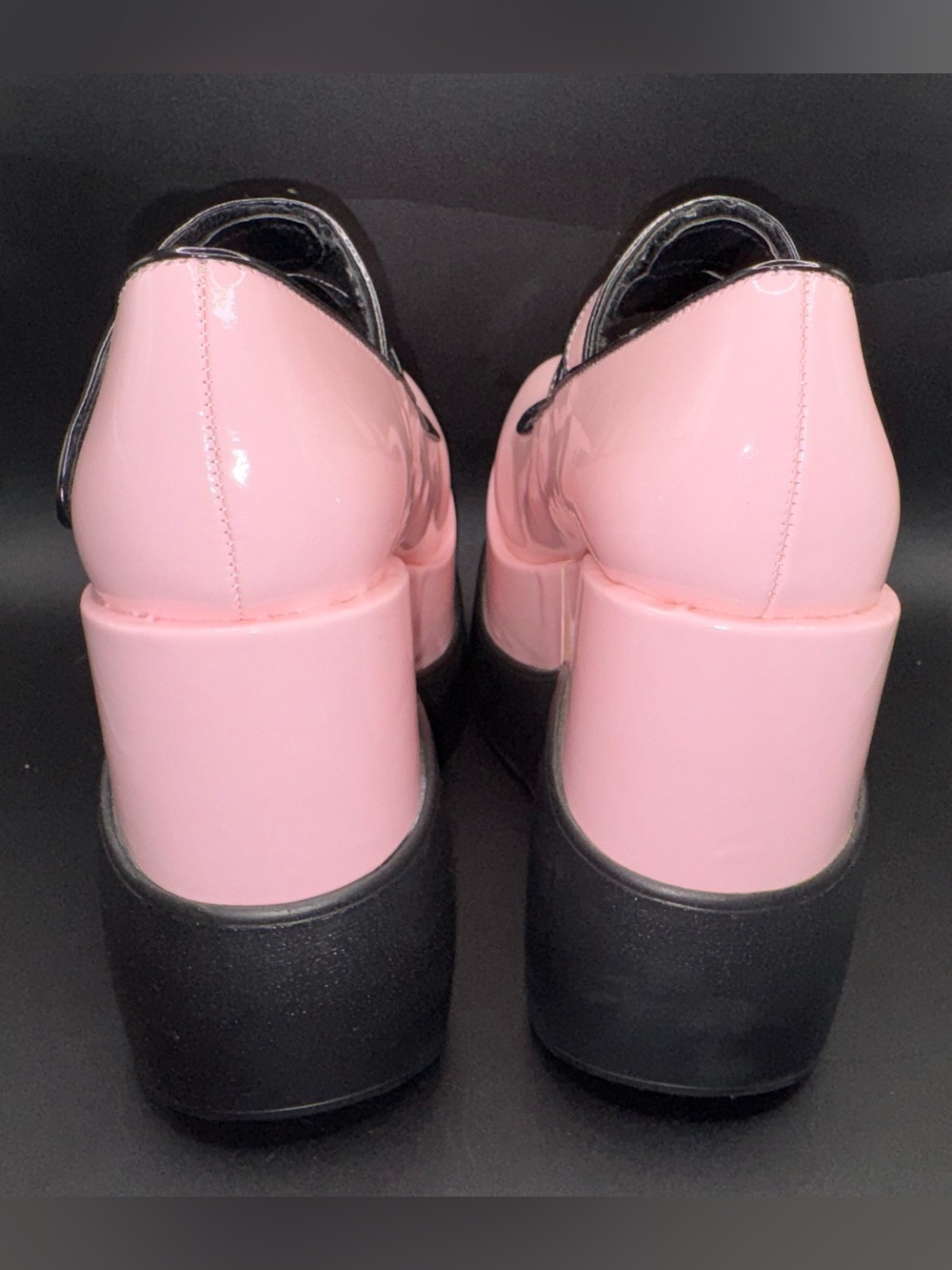 Demonia VOID-37 Pink Patent Double Strap Platform Mary Jane women 8/EU38 - Picture 5 of 16